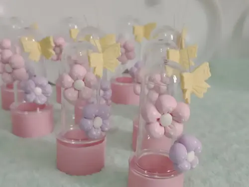 Lembrancinha Mini Tubete Jardim de Biscuit com Dez