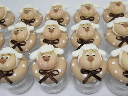 Lembrancinha Ovelha Mini Potinhos