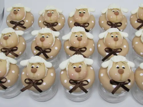 Lembrancinha Ovelha Mini Potinhos