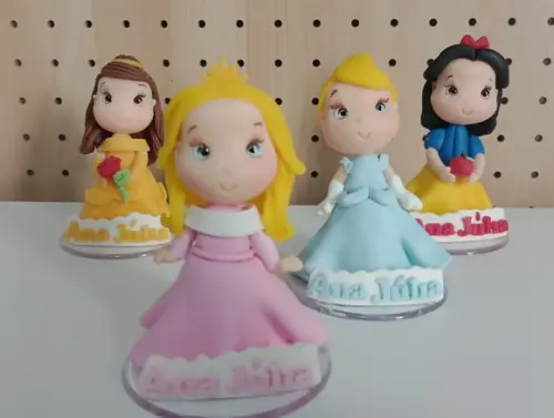 Lembrancinha Princesas de Biscuit com Nome