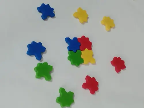 Lembrancinha Símbolo do Autismo Ímã Biscuit Peças Separadas