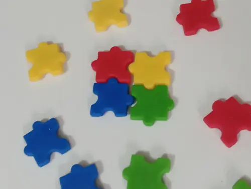 Lembrancinha Símbolo do Autismo Ímã Biscuit Peças Separadas