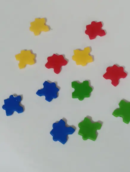 Lembrancinha Símbolo do Autismo Ímã Biscuit Peças Separadas