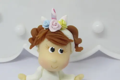 Lembrancinha Unicórnio Menina de Biscuit