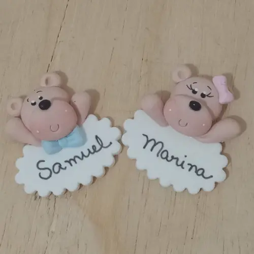 Lembrancinha Ursinho de Biscuit com Ímã