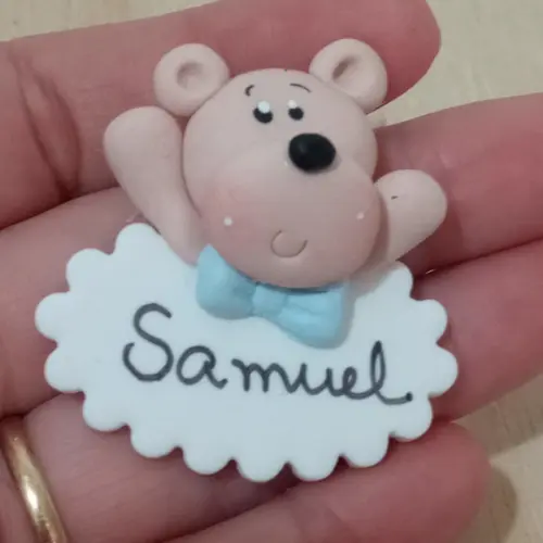 Lembrancinha Ursinho de Biscuit com Ímã