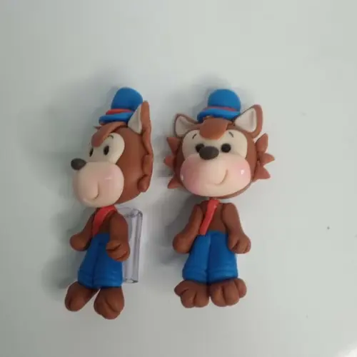 Lobo Mau Ponteira de Lápis para Lembrancinhas de Biscuit