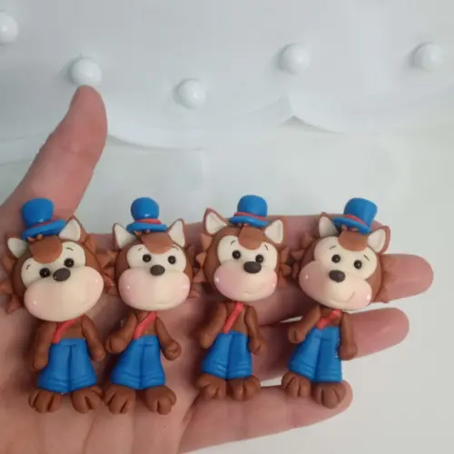 Lobo Mau Ponteira de Lápis para Lembrancinhas de Biscuit