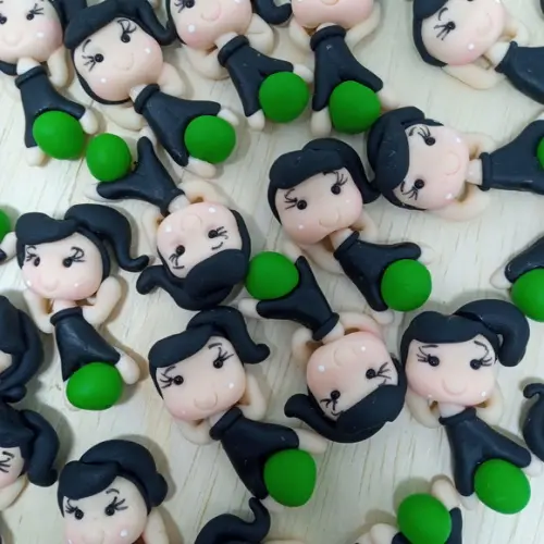 Mini Aplique Bonequinha Pilates de Biscuit