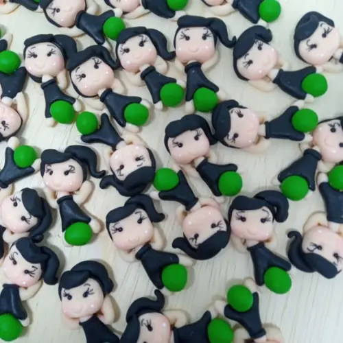Mini Aplique Bonequinha Pilates de Biscuit
