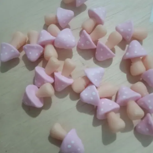 Mini Aplique Cogumelo Biscuit para Lembrancinhas Dez Peças