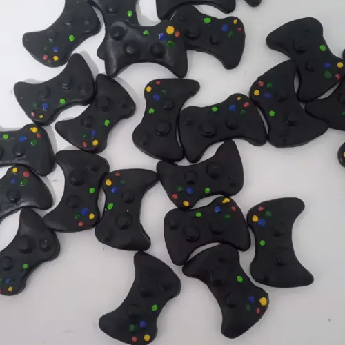 Mini Aplique Controle de Vídeo Game de Biscuit Quinze Peças