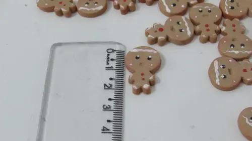 Mini Aplique de Natal Biscoito Ginger de Biscuit Vinte Peças