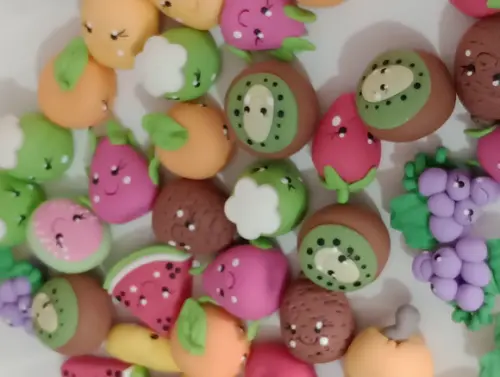 Mini Aplique Frutinhas com Carinha de Biscuit