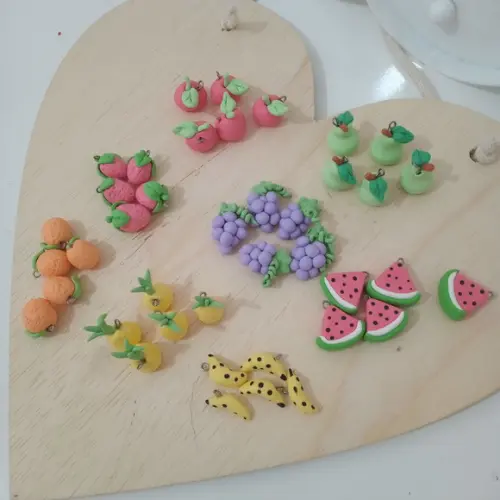 Mini Pingente Frutas de Biscuit Candy Collor