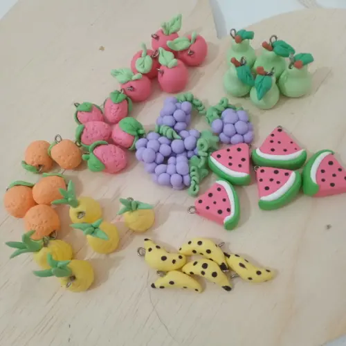 Mini Pingente Frutas de Biscuit Candy Collor