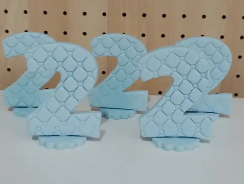 Número de Biscuit com Base para Lembrancinhas