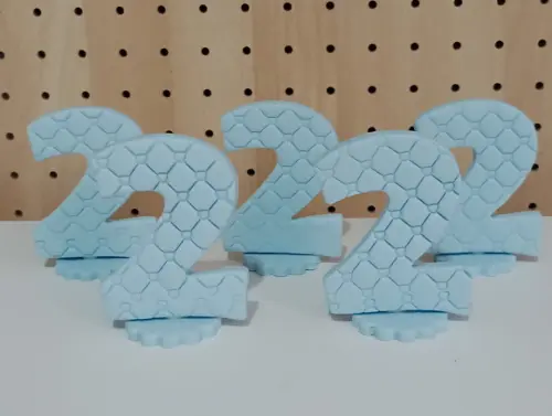 Número de Biscuit com Base para Lembrancinhas