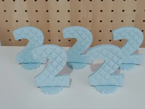 Número de Biscuit com Base para Lembrancinhas