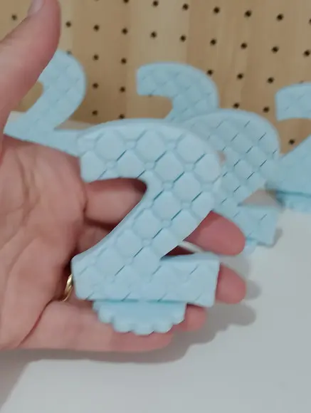 Número de Biscuit com Base para Lembrancinhas