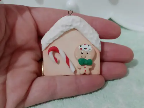 Pingente Casinha Ginger de Biscuit para Decoração