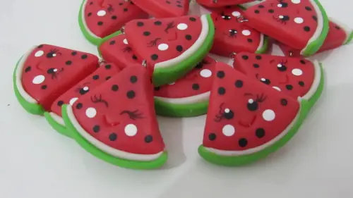 Pingente Melancia de Biscuit para Lembrancinhas