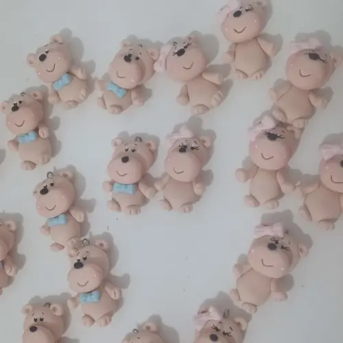 Pingente Ursinho Lembrancinha Chá Revelação