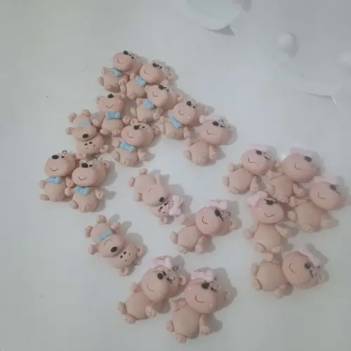 Pingente Ursinho Lembrancinha Chá Revelação