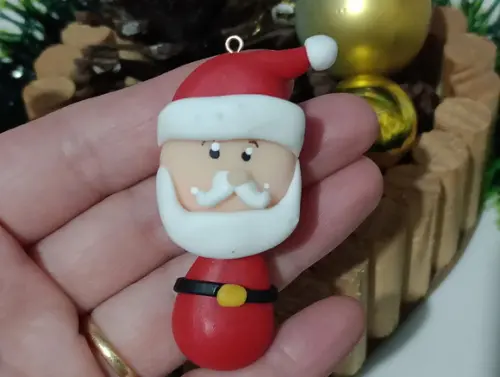 Pingente Natalino de Biscuit Kit Seis Peças