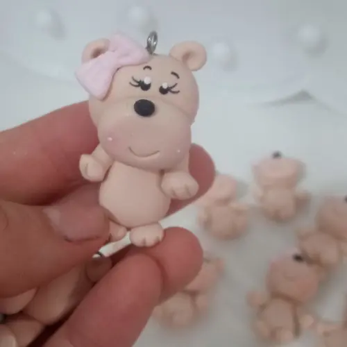 Pingente Ursinho Lembrancinha Chá Revelação
