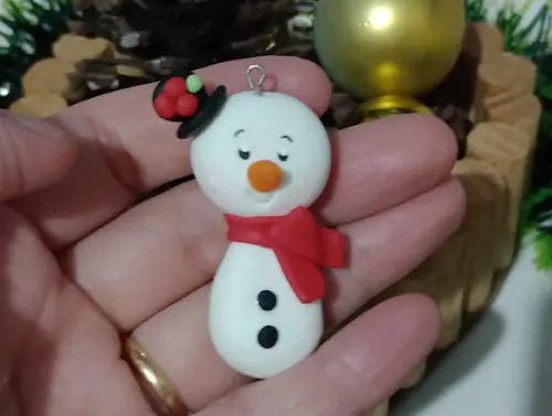 Pingente Natalino de Biscuit Kit Seis Peças
