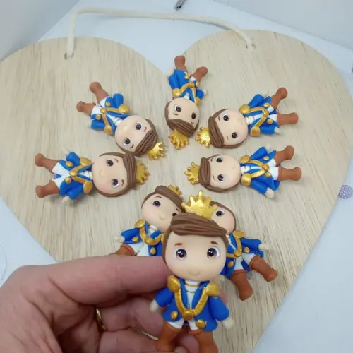 Ponteira de Lápis ou Aplique Príncipe de Biscuit