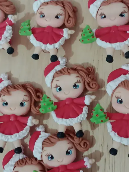 Ponteira para Lápis de Biscuit de Natal para Lembrancinhas