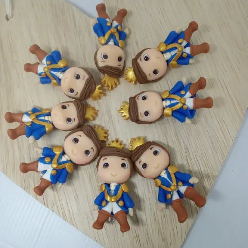 Ponteira de Lápis ou Aplique Príncipe de Biscuit