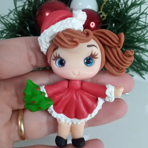 Ponteira para Lápis de Biscuit de Natal para Lembrancinhas