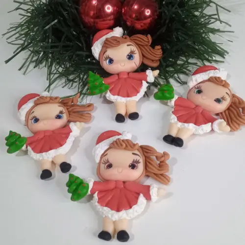 Ponteira para Lápis de Biscuit de Natal para Lembrancinhas
