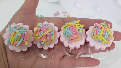 Porta Guardanapo Brigadeiro Colorido de Biscuit