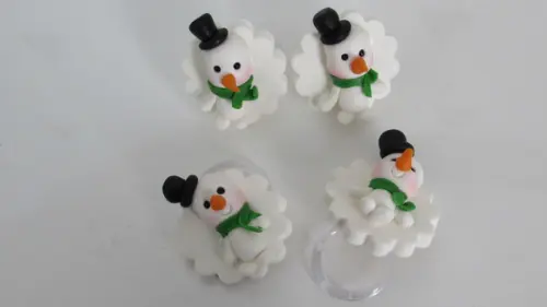 Porta Guardanapo de Natal Boneco de Neve de Biscuit