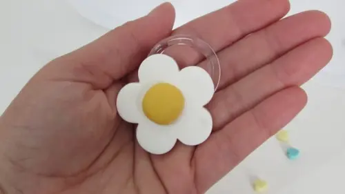 Porta Guardanapo Flor Gema de Ovo de Biscuit