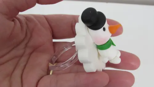 Porta Guardanapo de Natal Boneco de Neve de Biscuit