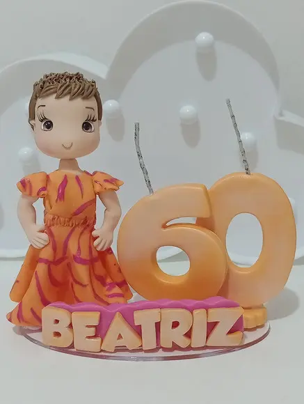 Topo de Bolo Adulto Personalizado de Biscuit