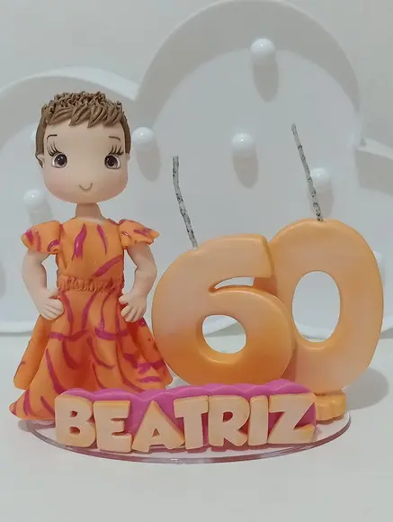Topo de Bolo Adulto Personalizado de Biscuit