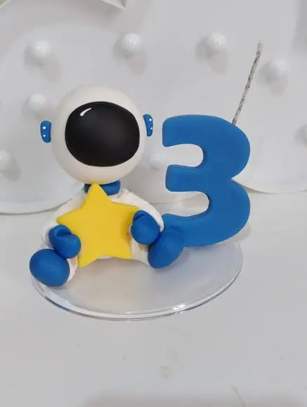 Topo de Bolo Astronauta de Biscuit