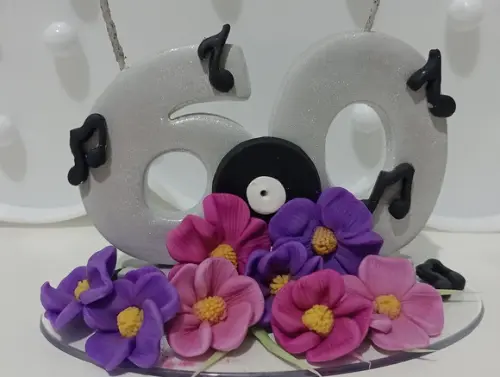 Topo de Bolo Adulto Festa Anos Setenta