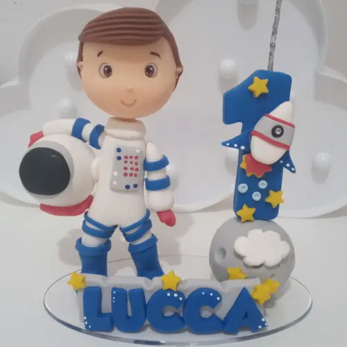 Topo de Bolo Astronauta de Biscuit