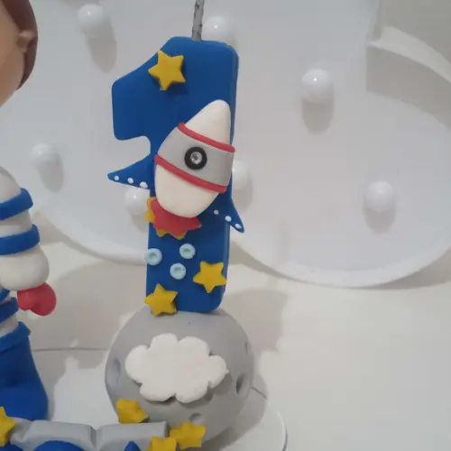 Topo de Bolo Astronauta de Biscuit