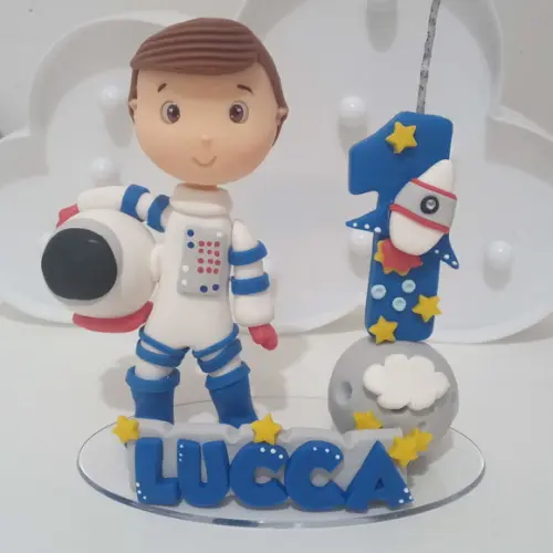 Topo de Bolo Astronauta de Biscuit