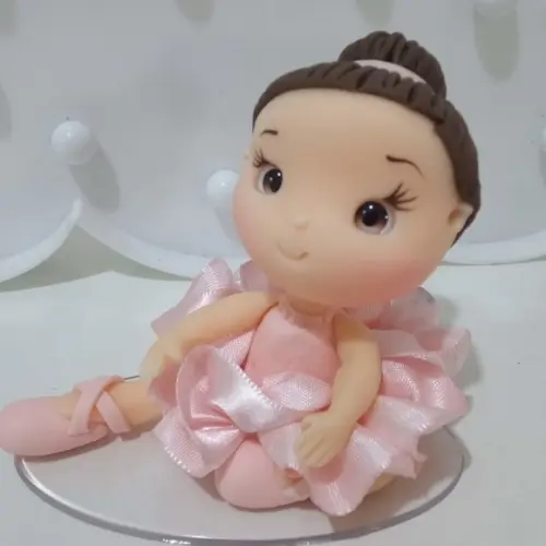 Topo de Bolo Bailarina de Biscuit