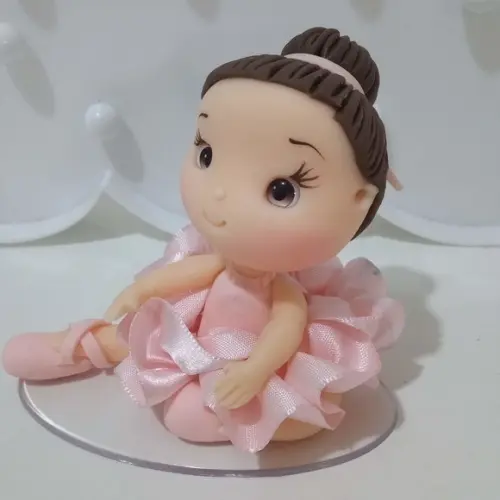 Topo de Bolo Bailarina de Biscuit