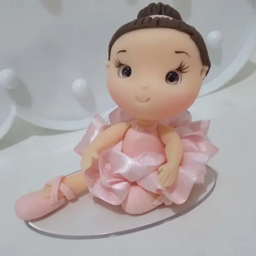 Topo de Bolo Bailarina de Biscuit